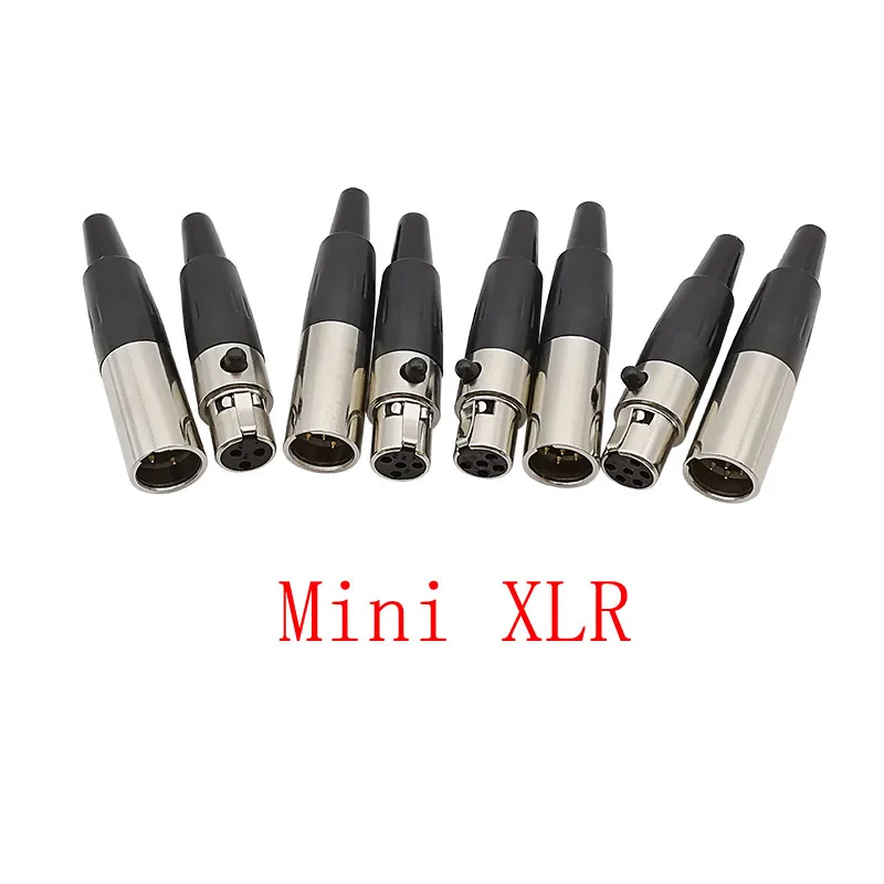 Mini XLR 3/4/5/6 Pin Male / Female Audio Microphone Solder Type Connector Mini XLR Socket Plug Connectors