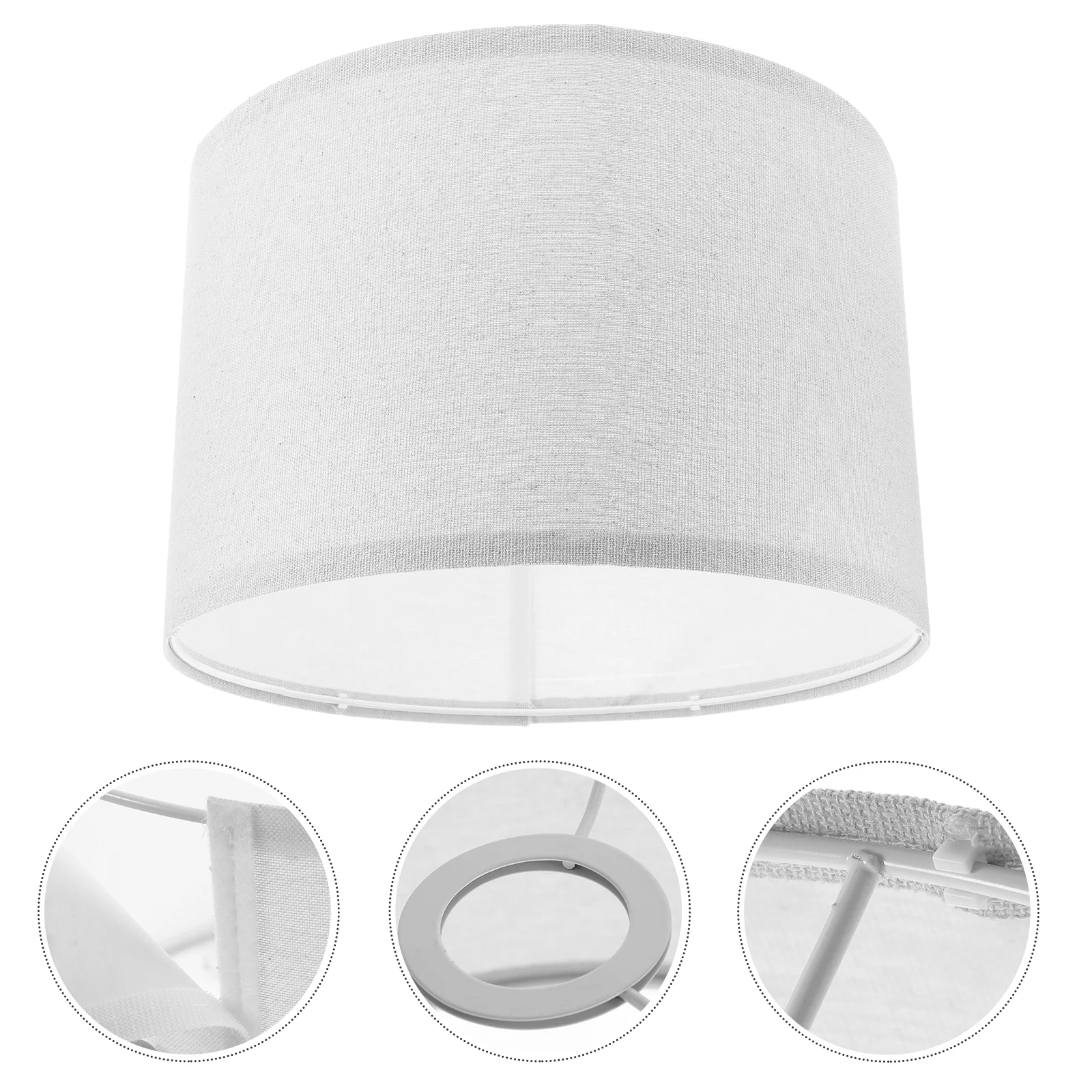 

Light Bulb Fabric Lampshade Ceiling Lights Night Metal Lampshades for Chandelier