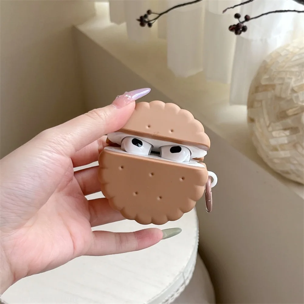Cookie Biscuit Earphone Case Cute Protective Cover for AirPods Pro 1/2 Gen AirPods 4