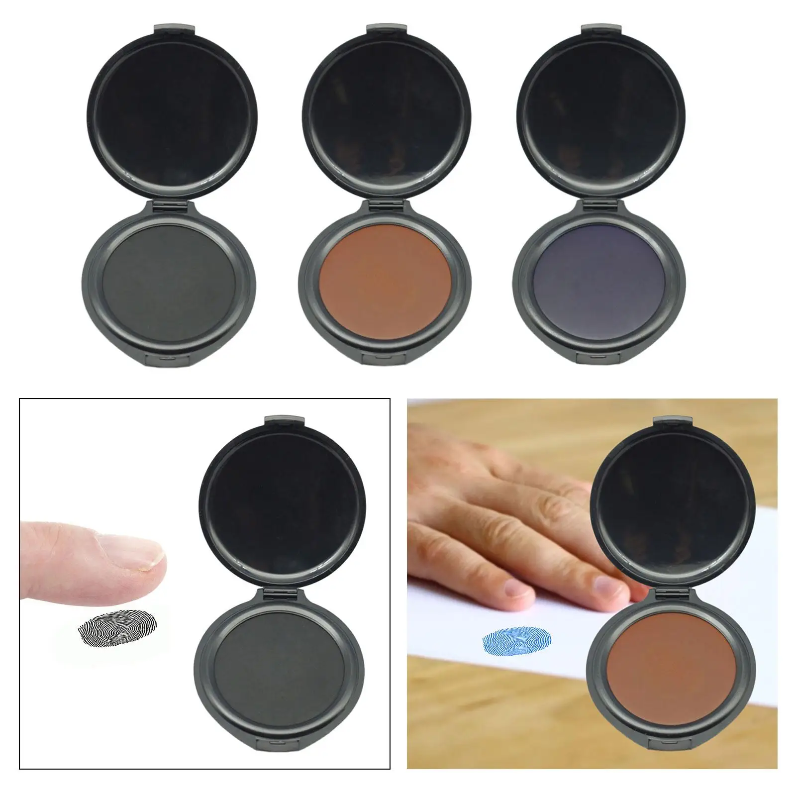Portátil Fingerprint Ink Pad, Thumbprint Ink Pads, Premium, Law Enforcement Cartões