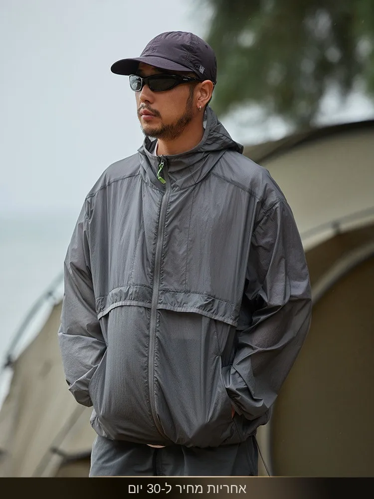 

NTED Summer Cool Lightweight UPF50 Men's Workwear Sun Protection Clothing Waterproof Skin Jacket Nylon Fabric Long Sleeve Zipper