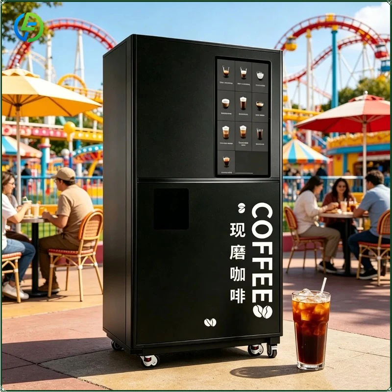 Intelligent Outdoor Cold Drink Coin-Operated Bike User-Friendly Versatile Coffee Vending Machine FL Customized