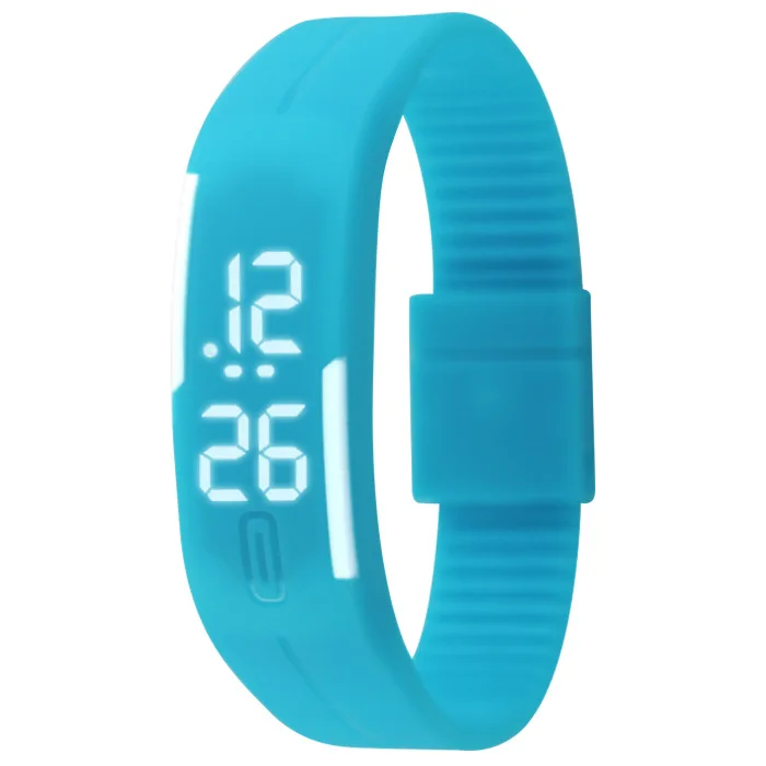 Reloj Digital deportivo para niños y mujeres, pulsera con correa de silicona, pantalla LED