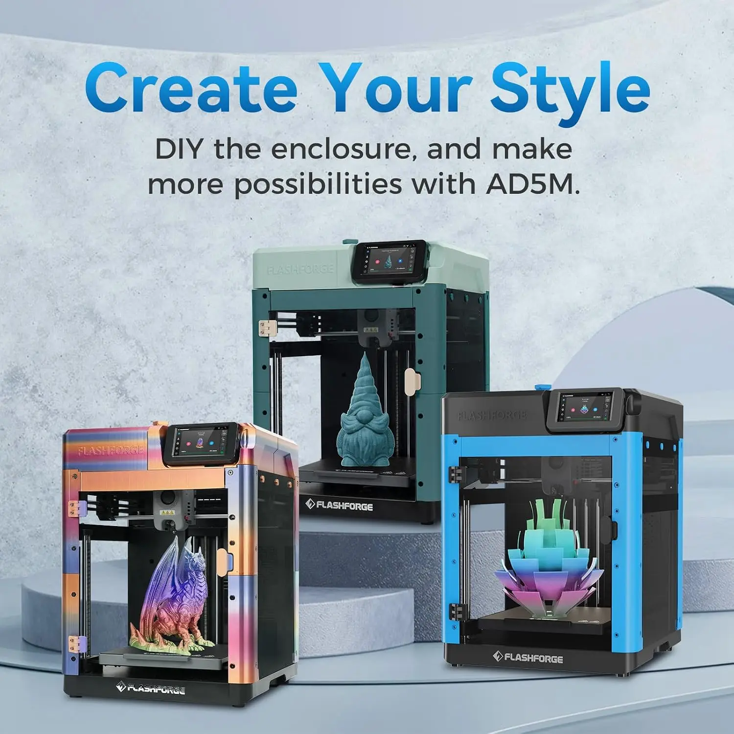 Beginner 3D Printer 600mm/s Fast Printing Direct Drive 280°C Auto Leveling 8.7 Build Plate PEI Home School Makers