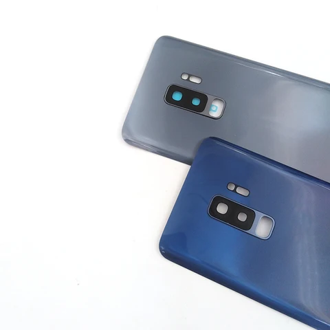 Задняя крышка корпуса для Samsung S9 Plus G965 SM-G965F, крышка батарейного отсека, сменный чехол для задней двери, стеклянная панель для Galaxy S9Plus S9+