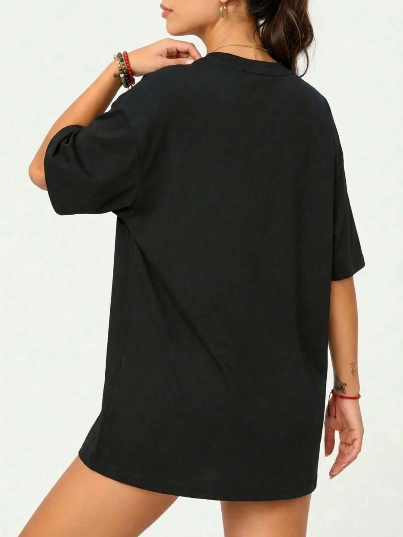 2026 Frühling Sommer Damen Freizeit-T-Shirts – Hochwertige, weiche O-Neck-Shirts aus 100 % Baumwolle für Damen, bequeme einfarbige Oberteile für Zuhause und Outdoor – Detail 2