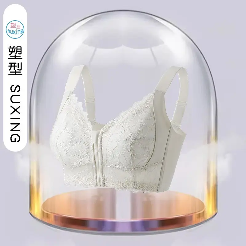 MOYISU Soutien-Gorge a Zip Devant 75-95 - Sans Armature Anti Affaissement Grandes Poitrines, Correzione Confort Dos Lisse 34-42