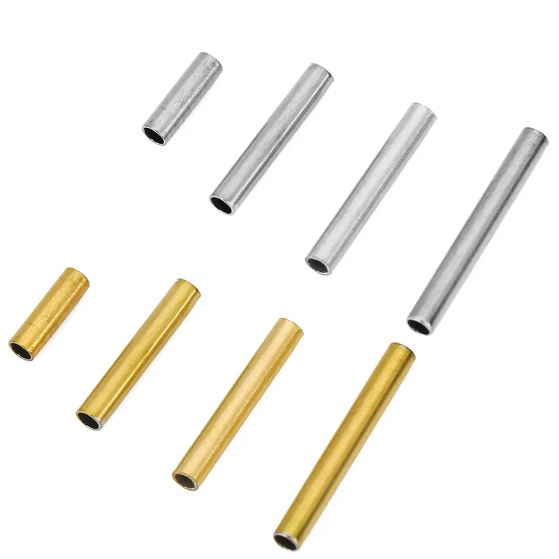 50pcs Stainless Steel Tube Spacer Beads 5mm 9mm 10mm 12mm PVD Never Fade Necklace Beads For Diy Bracelet Findings Jewelry Making image 6