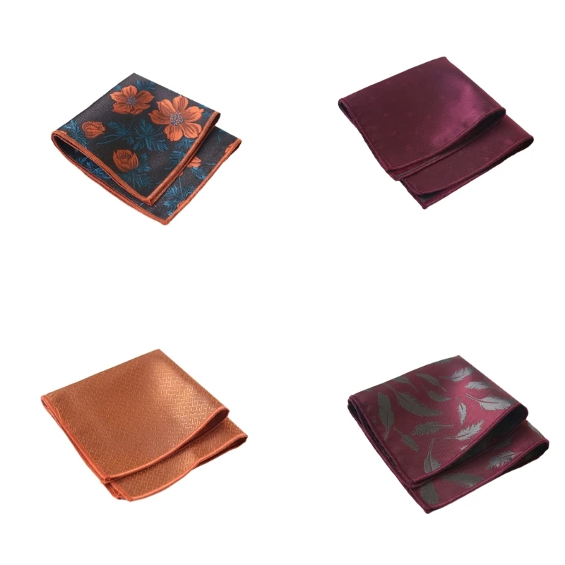 Mouchoirs imprimés floraux pour hommes, 24x24cm, Hankies colorés, poche à Floral, mouchoirs carrés pour hommes