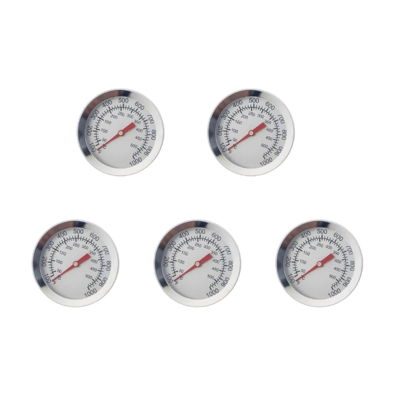 Professional Outdoor Stainless Steel BBQ Smoking Thermometer with Clear Scale Temp Gauges Grill Smoker Pit Thermostat