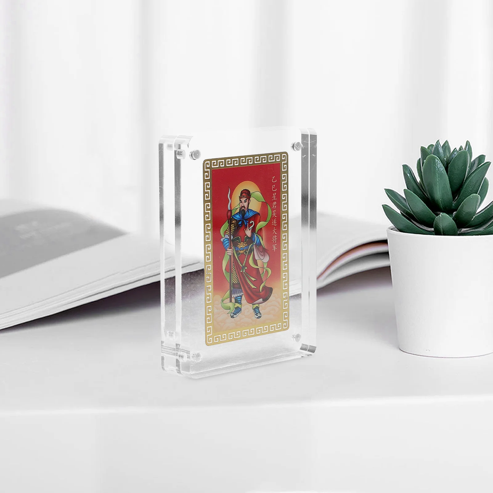 

Бронзовая карта-талисман «Год Змеи 2025» Генерал У, фэн-шуй, защита, благоприятный знак по китайскому зодиаку