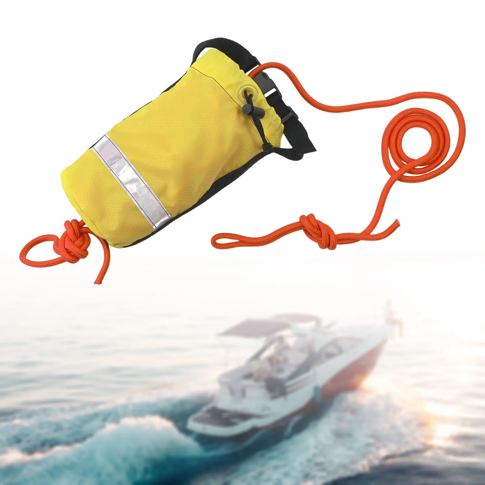 Throw Bag for Water Rescue Throw Bag with 52ft Throwable Rope Safety Equipment for Fishing Boating Rafting Water Sports Access