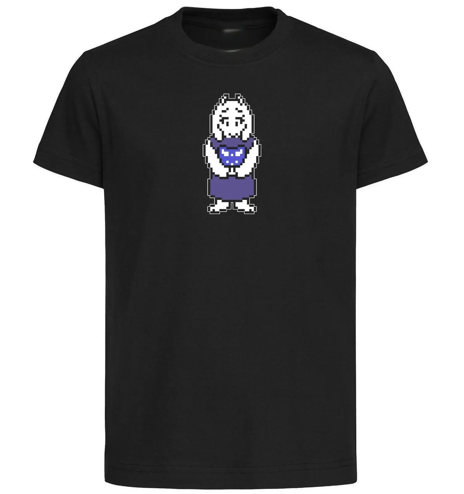 Black T-Shirt Black Jersey Undertale Retrogame Pixel Art Toriel-