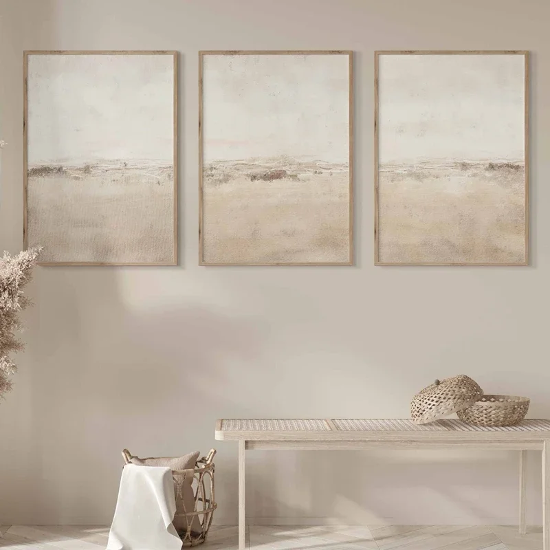 Nordische abstrakte Wandkunst, einfache neutrale HD-Leinwandposter, Bohemian-Drucke, Dekoration für Zuhause, Schlafzimmer