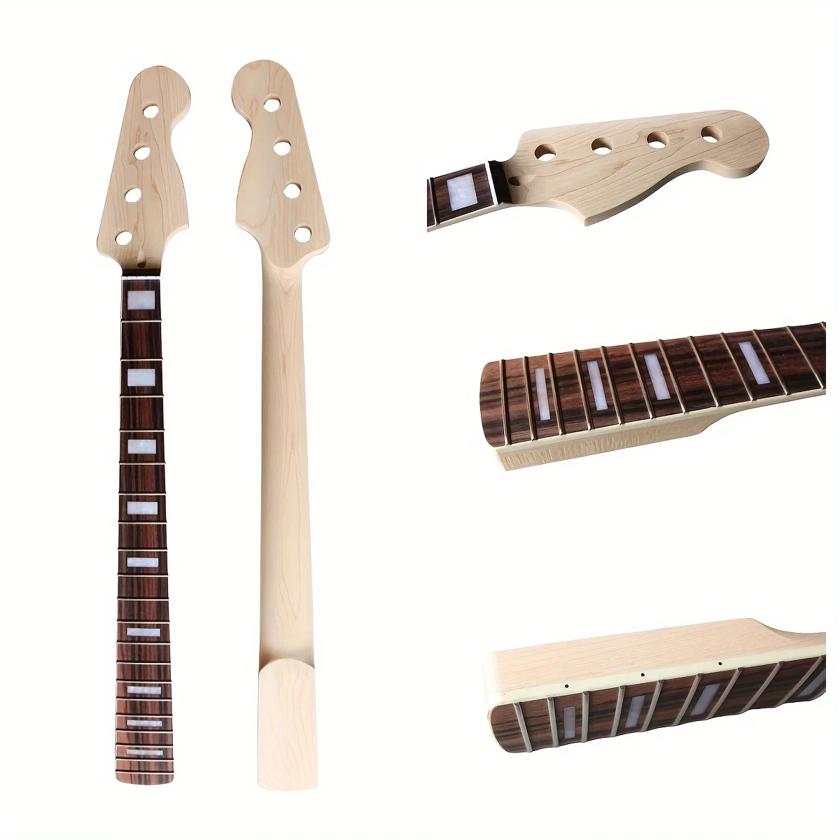 New Bass Guitar Neck 24Fret 30inch Maple Rosewood Fretboard Block Short Scale Bolt On Heel electric guitar parts