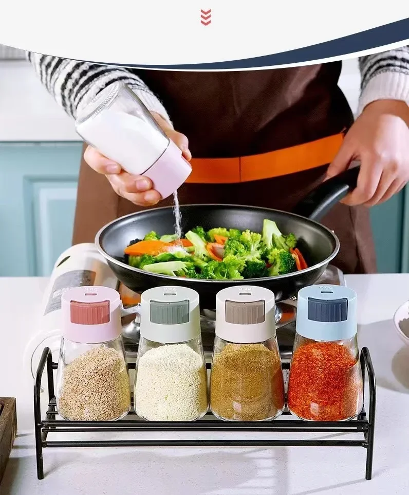 Measuring Seasoning Bottle Salt Pepper Shaker Set Kitchen Metering Spice Salt Paprika Pepper Cumin Powder Sugar Dispenser