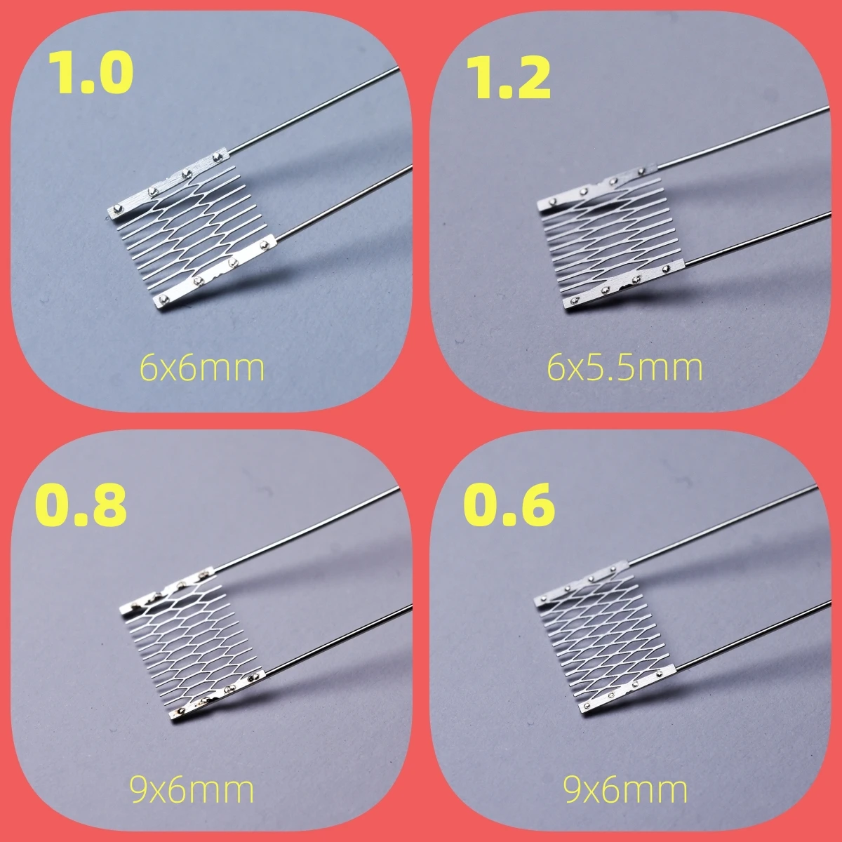100/50/20/10pcs Meshsheet Resistance Multi Size Pattern Design 0.6 0.8 1.0 1.2ohm Wire Head Replacement