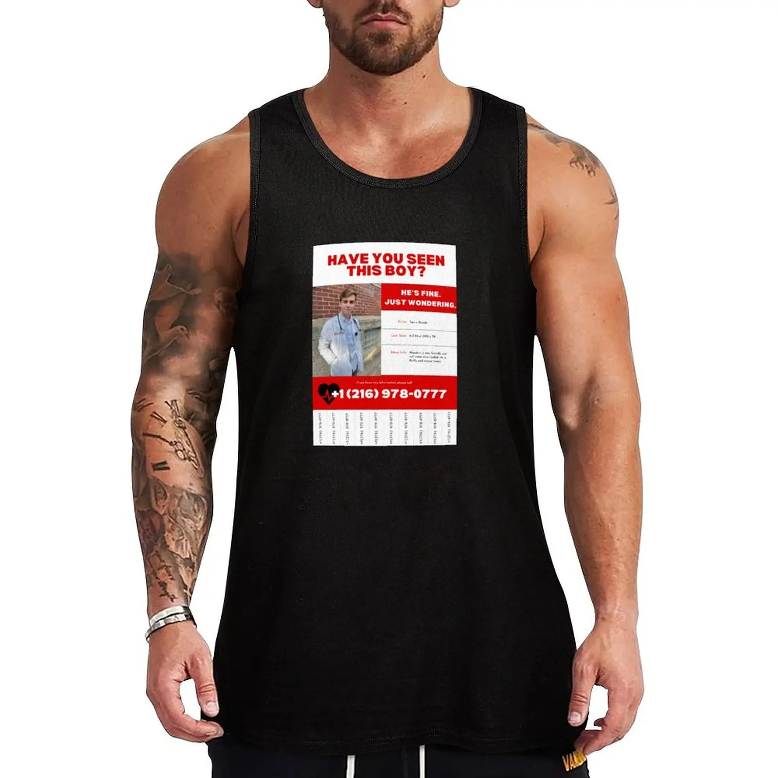 

Have you seen this boy Tank Top Men's tops Working vest gym training accessories Men's gym t-shirts
