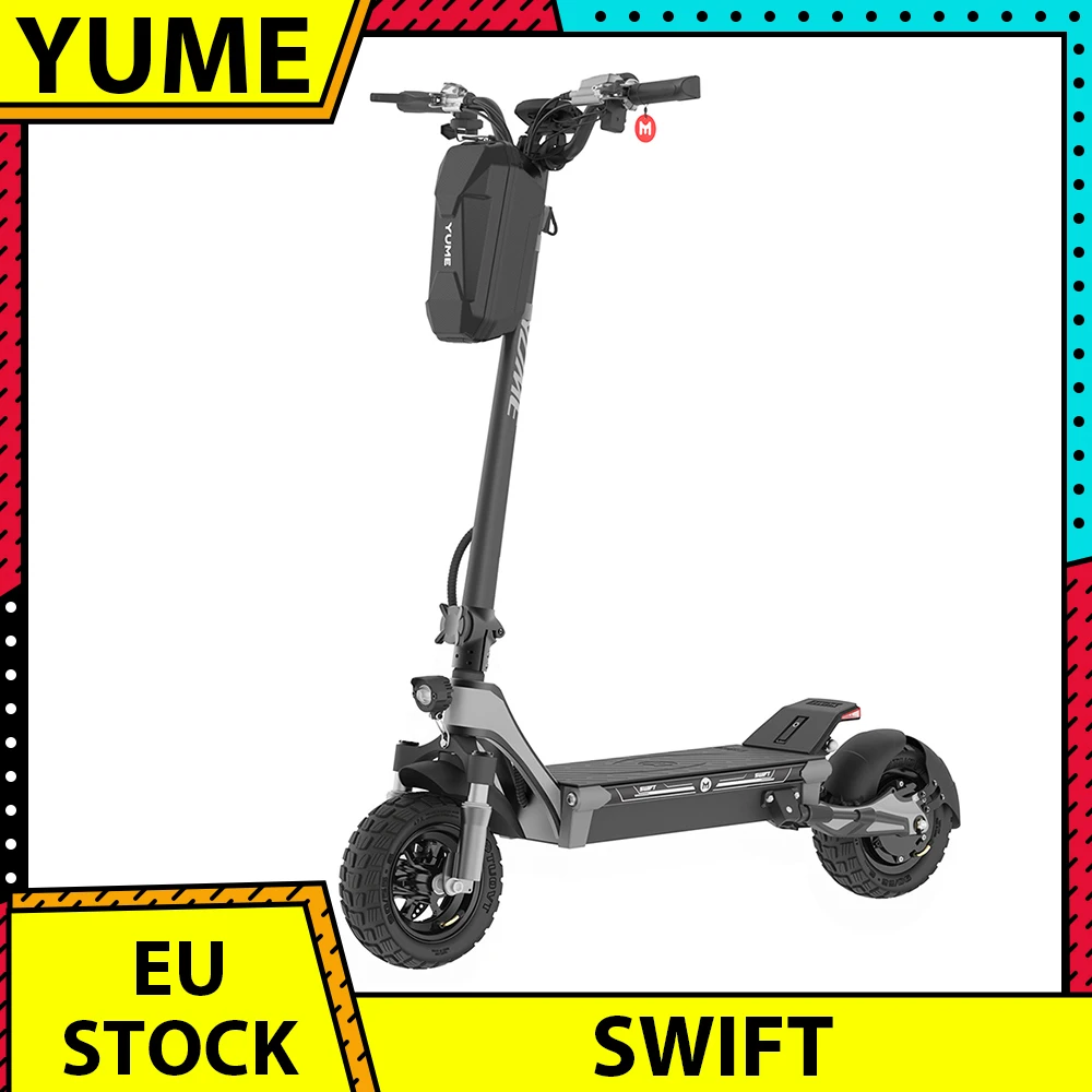 YUME SWIFT Electric Scooter 10 inch All Terrain Tubeless Tire 1200W Brushless Motor 48V 22.5Ah Battery 32mph Max Speed E-Scooter