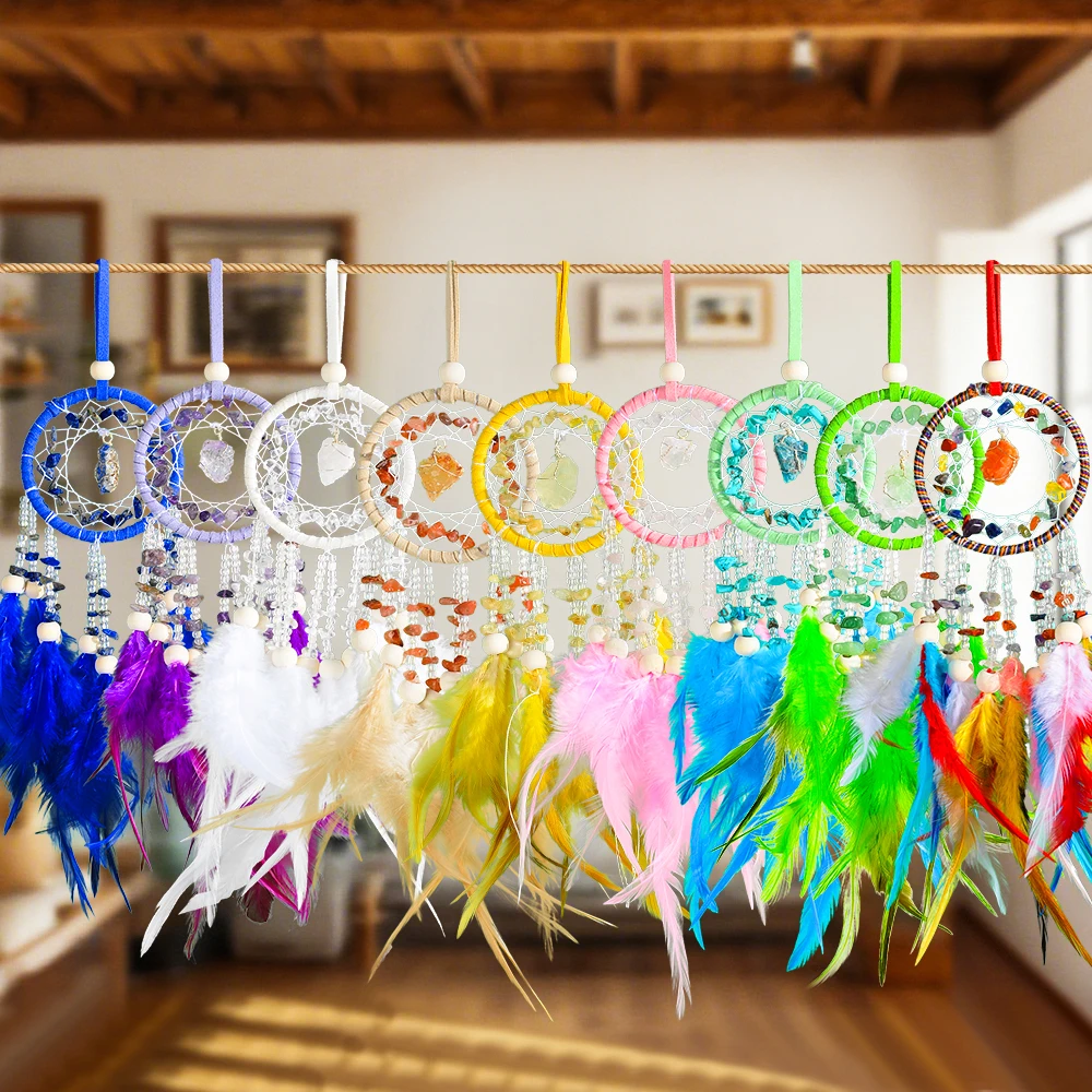Dreamcatcher Room Decoration Bohemian Wall Decoration Turquoise Living Room, Car Hanging Decoration