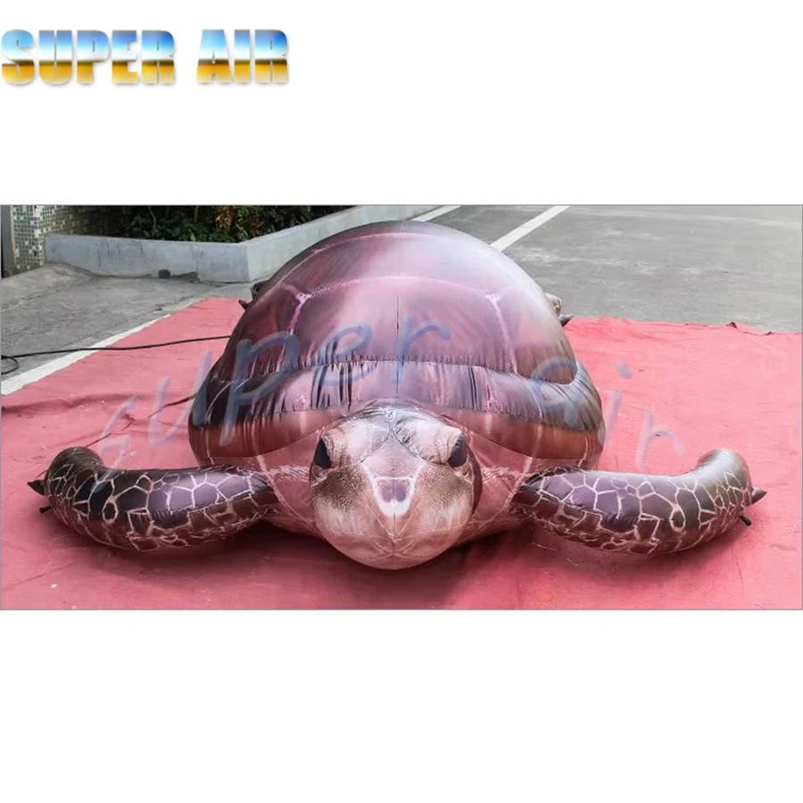 Modèle de tortue gonflable suspendu d'animal océan gonflable mignon de vente chaude pour la décoration d'entreprise