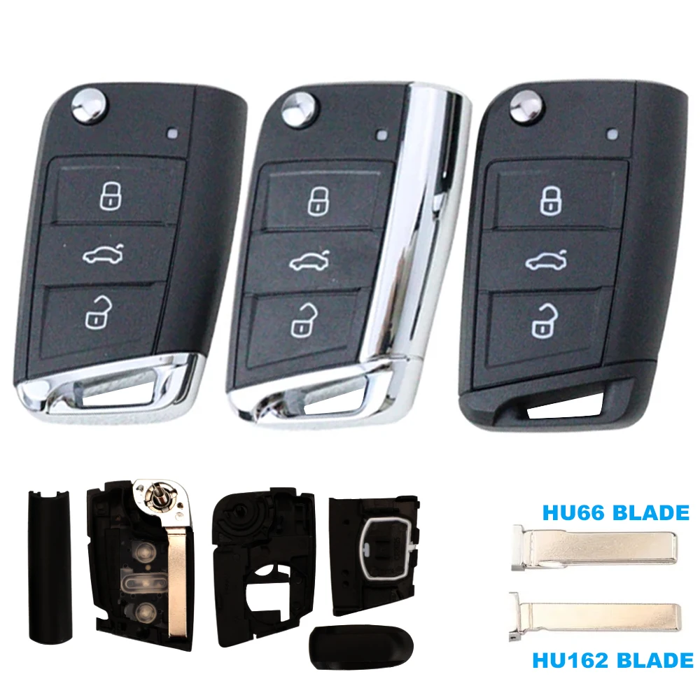 Car Key Fob Case Shell Housing for Volkswagen Virtus VW Tiguan Golf 7 Mk4 6 MK7 for Skoda Octavia A7 for Seat Leon Ibiza Altea