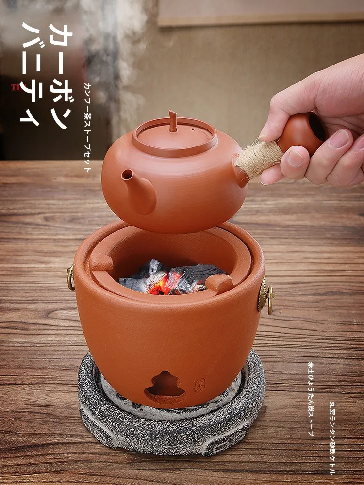 

Retro Red Clay Charcoal Fire Tea Cooking Pot Sand Rake Kettle Softens Water Quali Warms Stoh And Removes Moisture