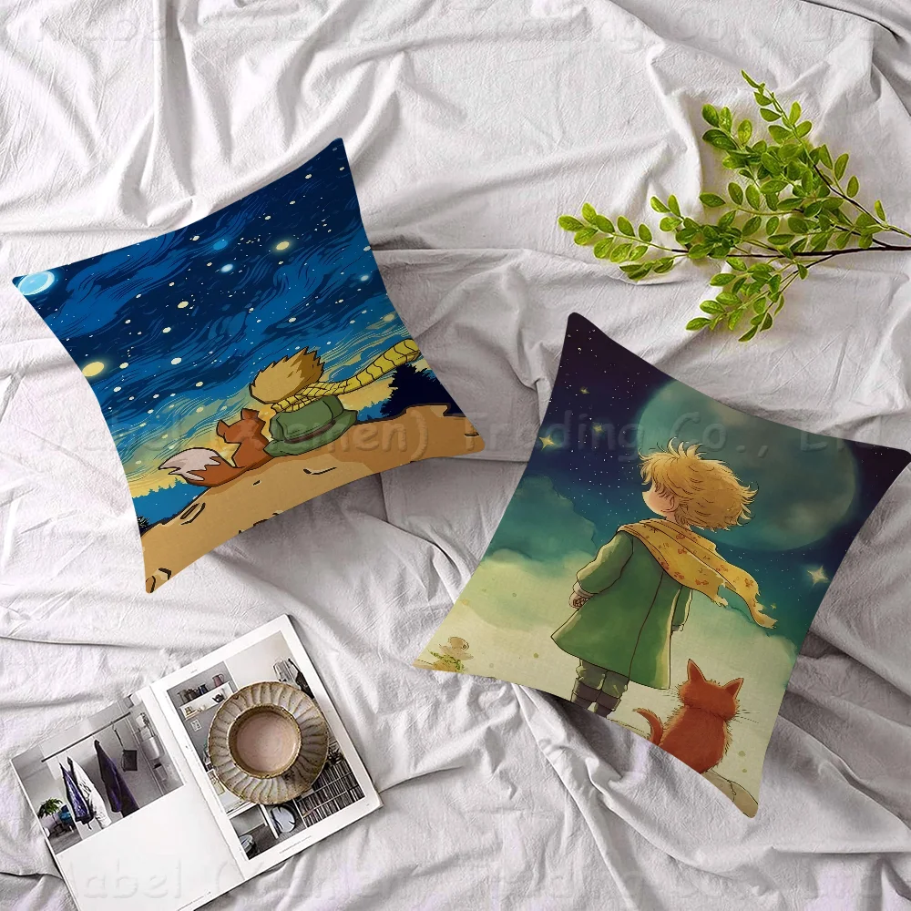 The Little Prince Fox Movie Maple Design Cushion Cover Happy Autumn Harvest Decor Holiday Decorati Pillow Cover