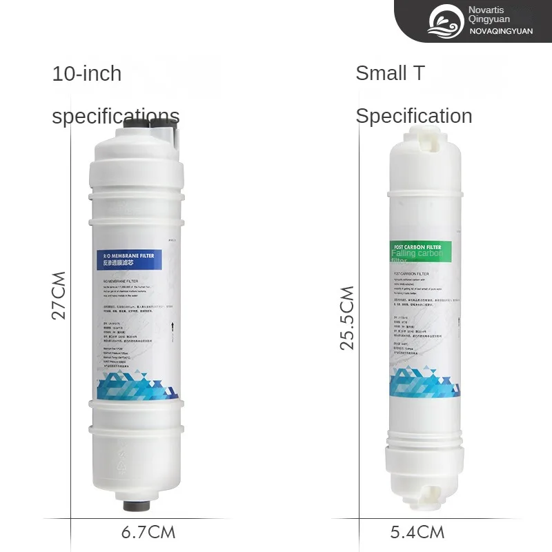 Sostituzione del filtro dell'acqua da 10 pollici, cotone PP, rimozione del filtro dell'acqua a carbone attivo T33 The Cholorine, sistema di filtraggio dell'acqua