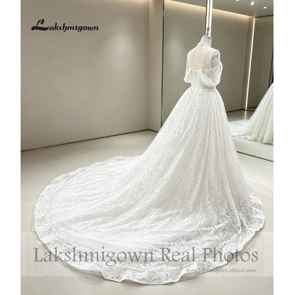 Lakshmigown Blumen-Spitze Luxus-Ballkleid Hochzeitskleider für Frauen 2027 Echte Fotos Korsett-Brautkleid Maßanfertigung – Detail 9