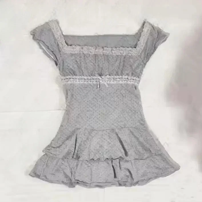 

Женская футболка Ele Gothic Sle Lace с эффектом утяжки на талии, сексуальный топ в стиле Spicy Girl, модный, милый, с принтом, короткий рукав, круглый вырез