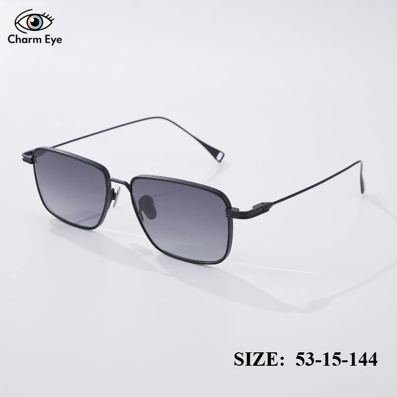 

2026 New Pure Titanium Square Sunglasses Men Outdoor Travel UV Resistant High-end Fresh Fashion Polarized Sun Glasses for Women