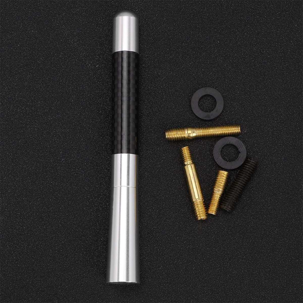 

Car Roof Antenna 12Cm Silver Aluminum Alloy Universal Fit Sturdy Lightweight Replacement for Most Vehicle Models No Tools Needed