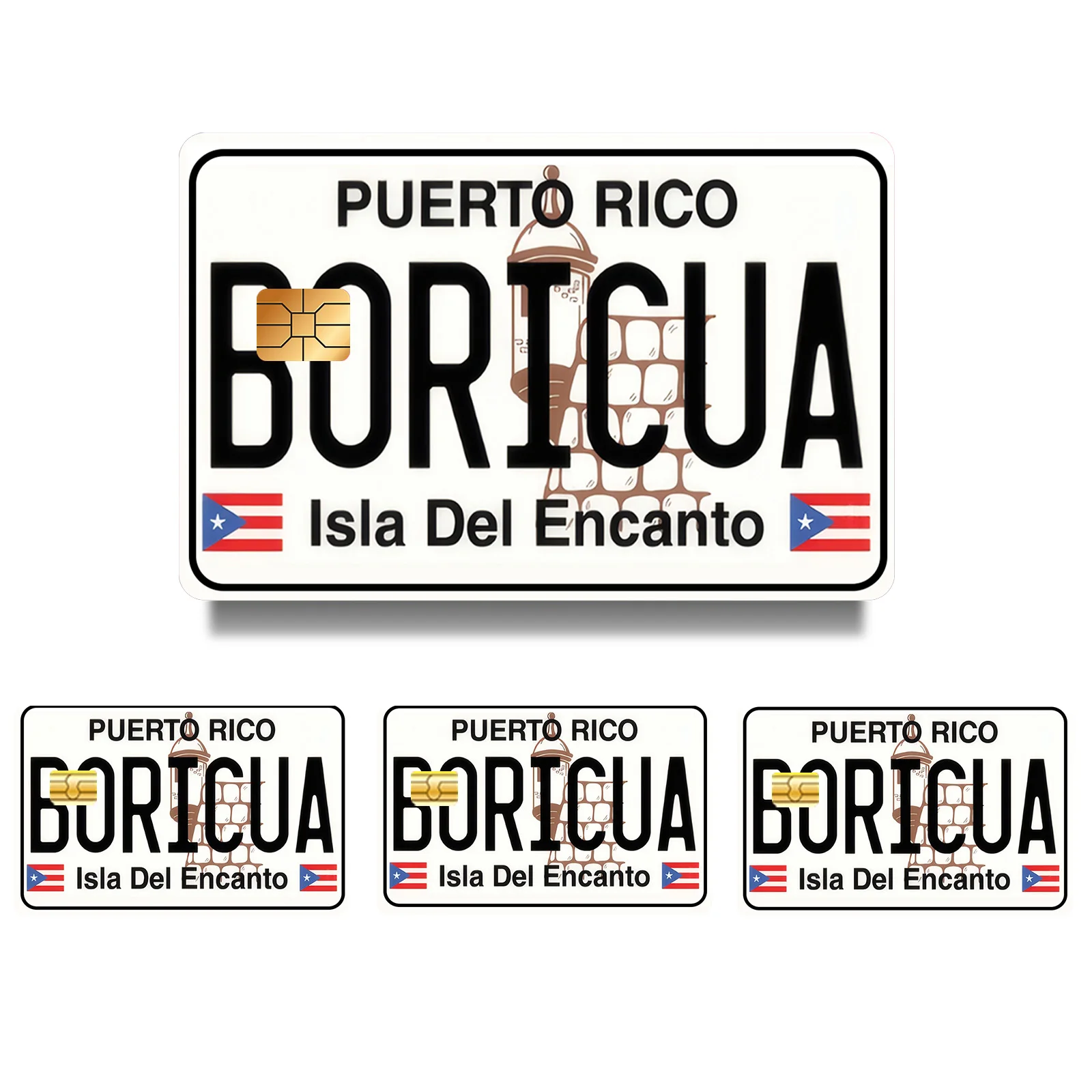 Puerto Rico Flag Credit Card Skin Waterproof Sticker