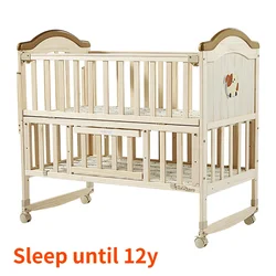 100 * 56Cm solid wood multi-functional baby bed log wind 1-12y toddler bed