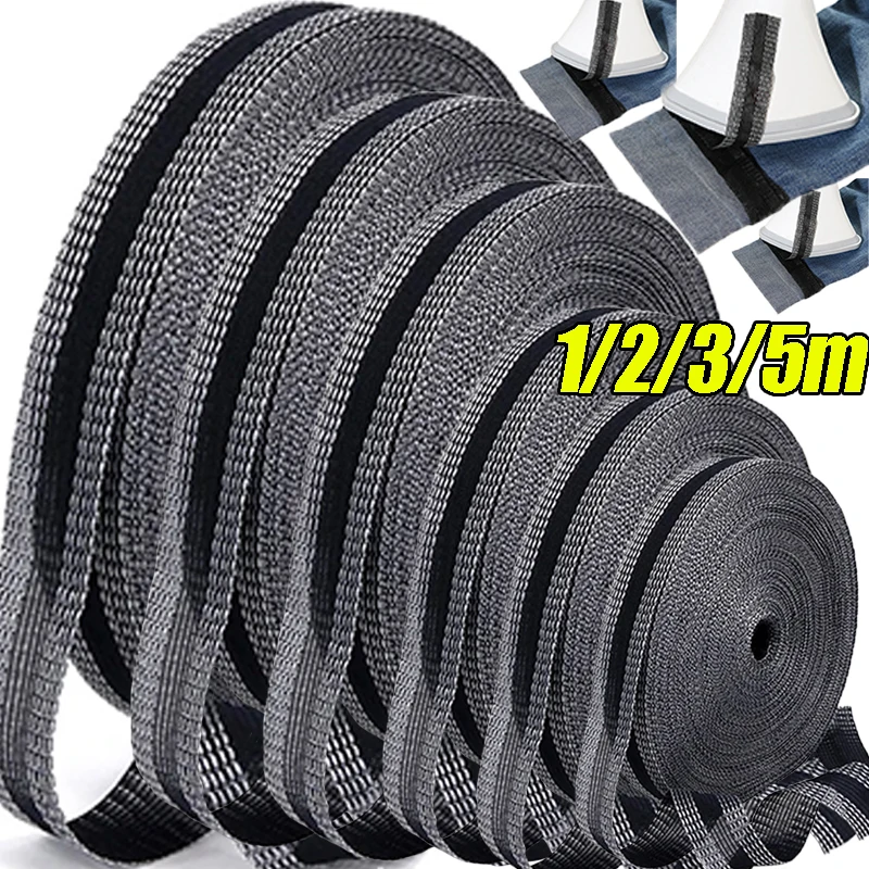 1/5M Self-Adhesive Pant Paste Tape for Pants Edge Shorten Trousers Patch Clothing Iron-on Fabric Tape DIY Sewing Apparel Supply
