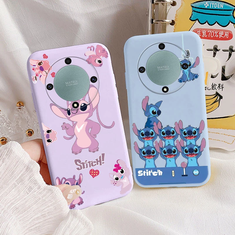 Angel Stitch Lilo Case For Honor X9a Magic5 Lite 5G Phone Cover Soft Silicone Cartoon Anime Funda Shell For Honor Magic 5 Lite