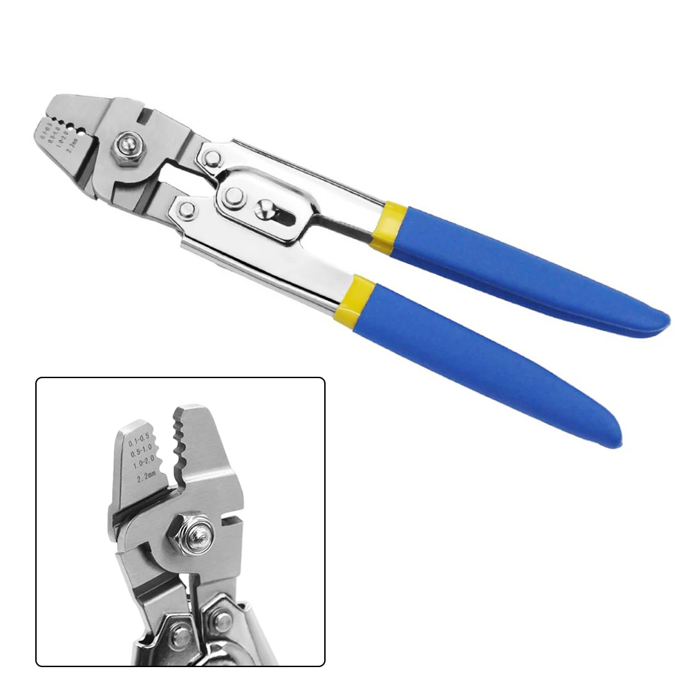 

Wire Rope Crimping Tool Crimp Pliers High Carbon Steel Wire Cutter Aluminum Loop Sleeve Wire Stripper Multifunctional Pliers