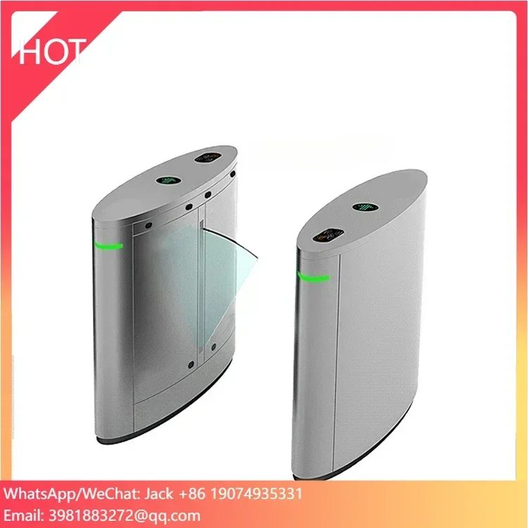 Automatic Retractable Pedestrian Flap Barrier Gate Access Control Systems For Subway
