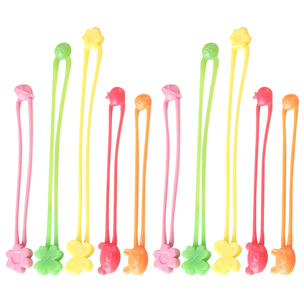 

10pcs Binding Rope Silicone Bands Elastic Reusable Ties Kitchen Tools Portable Vegetable Food Secure Decorative Practical