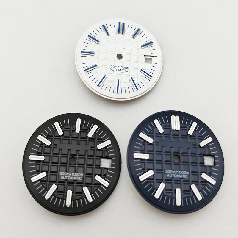 Cadran Shoous à bande argentée pour montre, mouvement mécanique, accessoires de remise en état, vert, applicable ata yota, 8215, 3804, 2813, 30mm