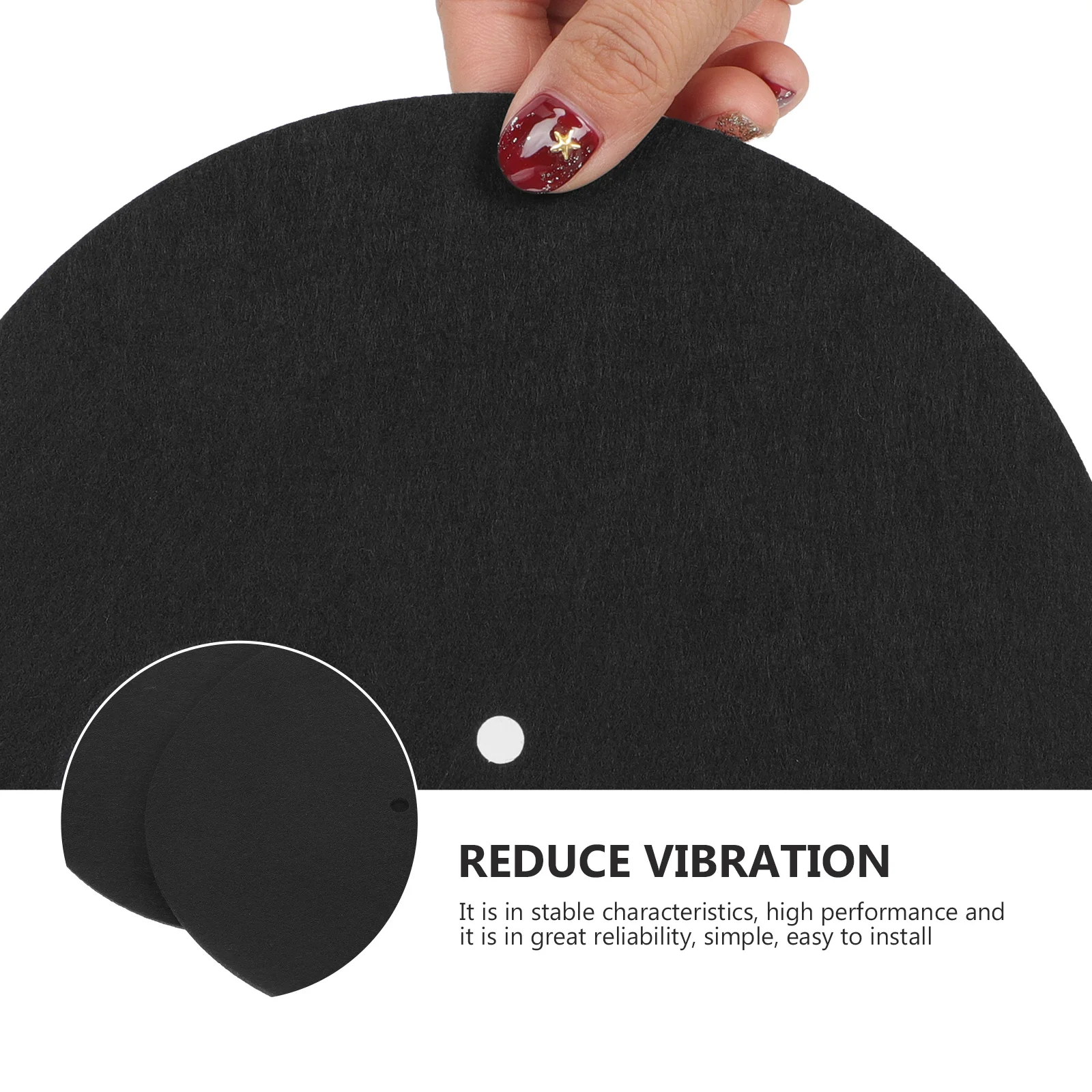 

2Pcs Vinyl Record Protective Pad Non Slip Mat for Turntable Phonograph Disc Player Disc Anti Vibration Scratch Protection