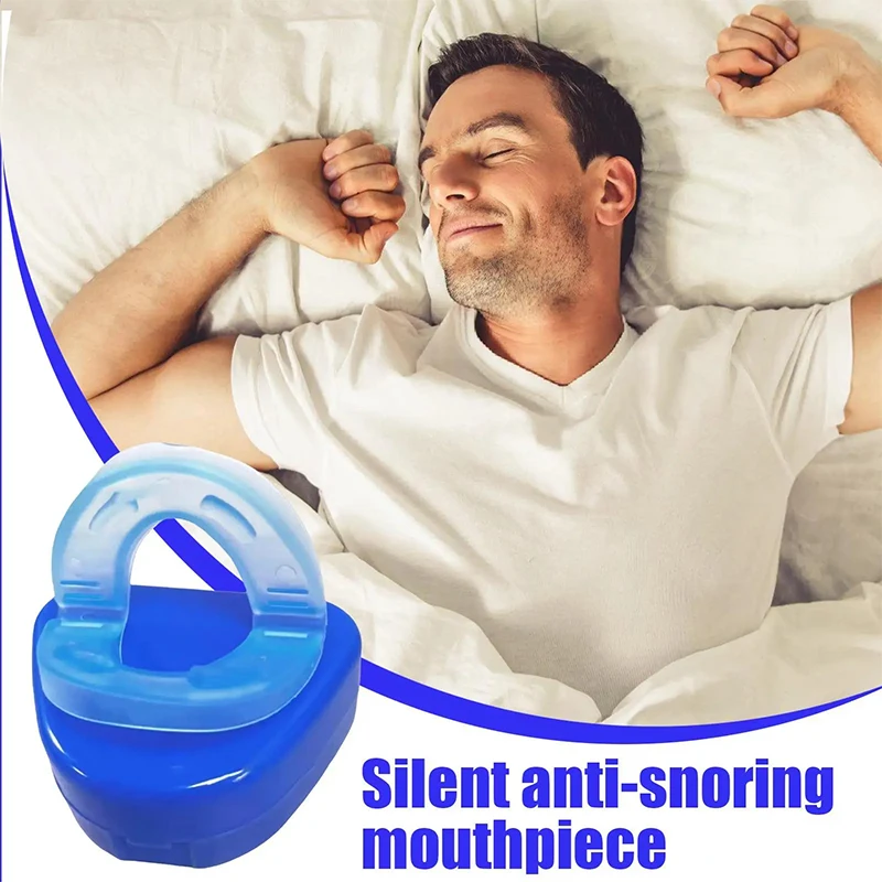 Universal Anti Snoring Mouthpiece Dental Braces Double Layered Prevent Teeth Grinding Tongue Biting Sleeping Anti-snoring Tool