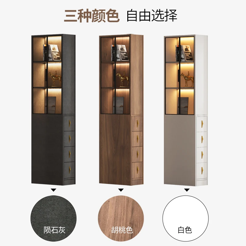 Crack Locker Sofa Side Cabinet Living Room Side Pull Corner Thin Standing Corner Narrow Bookcase