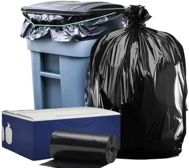 

95-96 Gallon Heavy Duty Trash Bags, Garbage Bags, Puncture-Resistant, Fits Rollaway Cans & Drums, Durable Large Plastic Bags·New