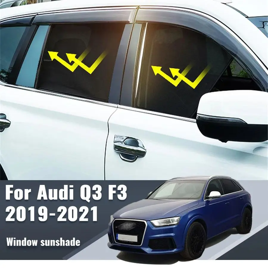 

For Audi Q3 F3 2019-2024 Car Sunshade Shield Front Windshield Blind Curtain Rear Side Baby Window Sun Shades Visor