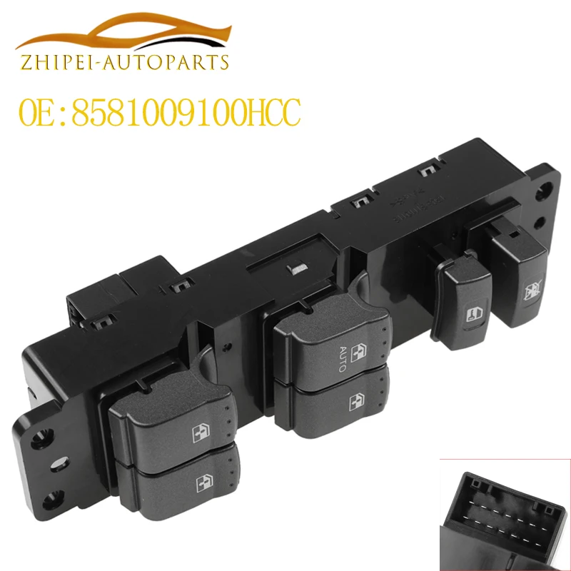 

8581009100HCC Electric Power Master Window Lift Control Switch Front Driver Side Car For Ssangyong Kyron 2005-2007