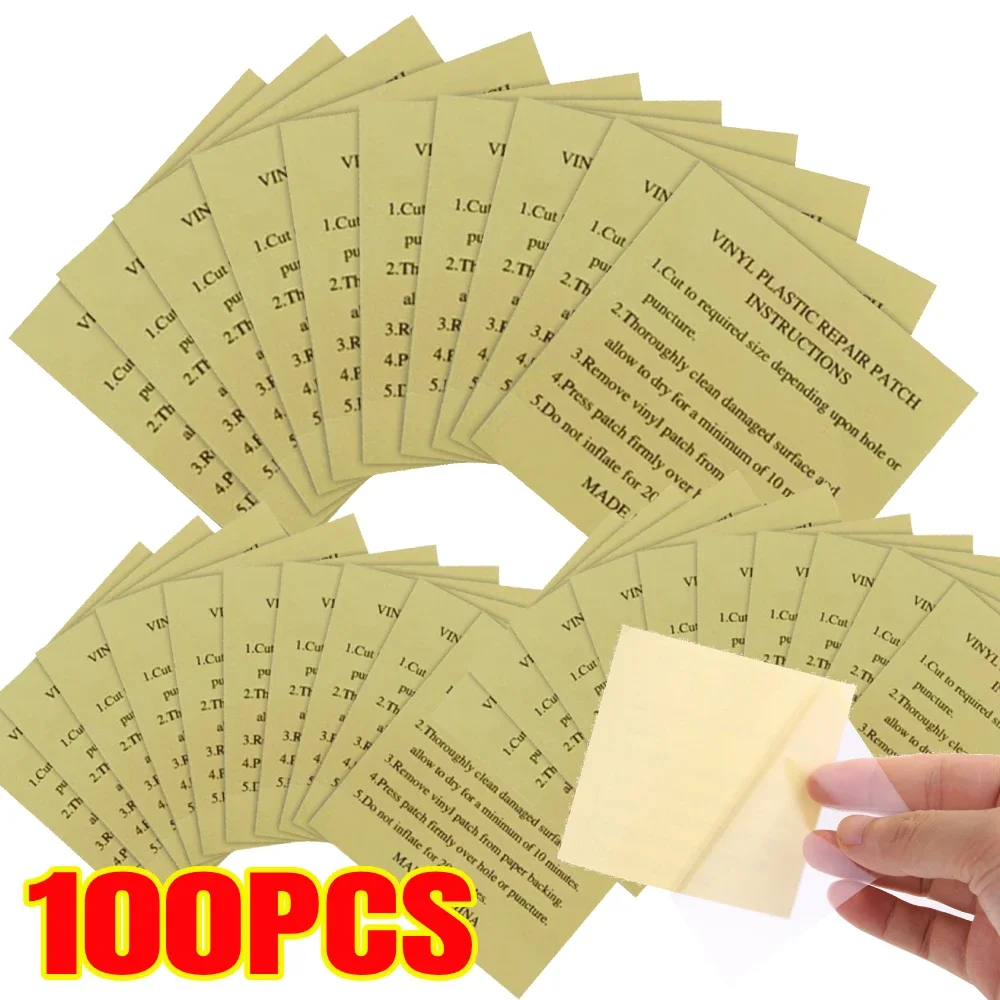 10-100pcs Swimming Pool PVC Repair Patch Waterproof Swim Ring Repair Kit Inflatable Boat Repair Patch Swimming Pool Accessory