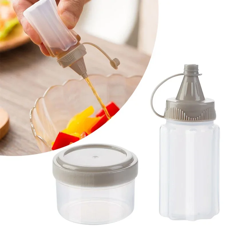 4 stücke Kunststoff Sauce Squeeze Flasche Mini Gewürz Box Salat Dressing Container Outdoor Tragbare Grill Gewürz Glas Küche Werkzeug