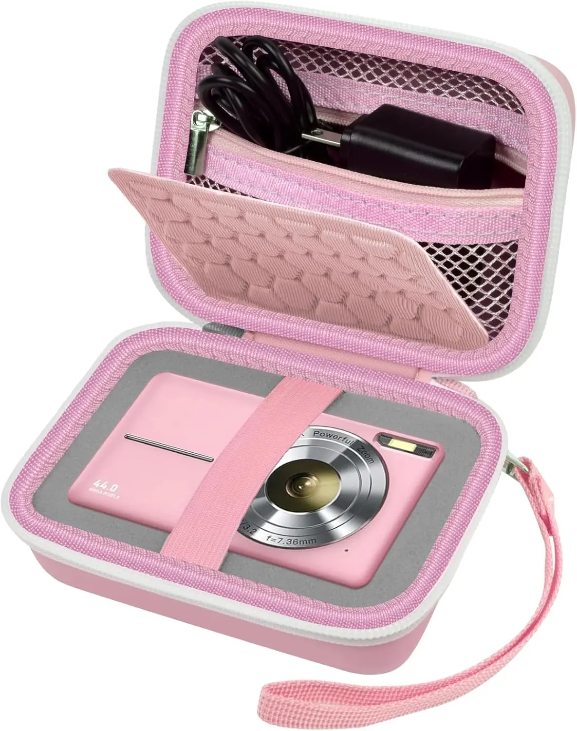 

Pink Camera Carrying Case for Kodak FZ45 FZ55, Canon ELPH 180/190, Sony DSCW800 DSCW830